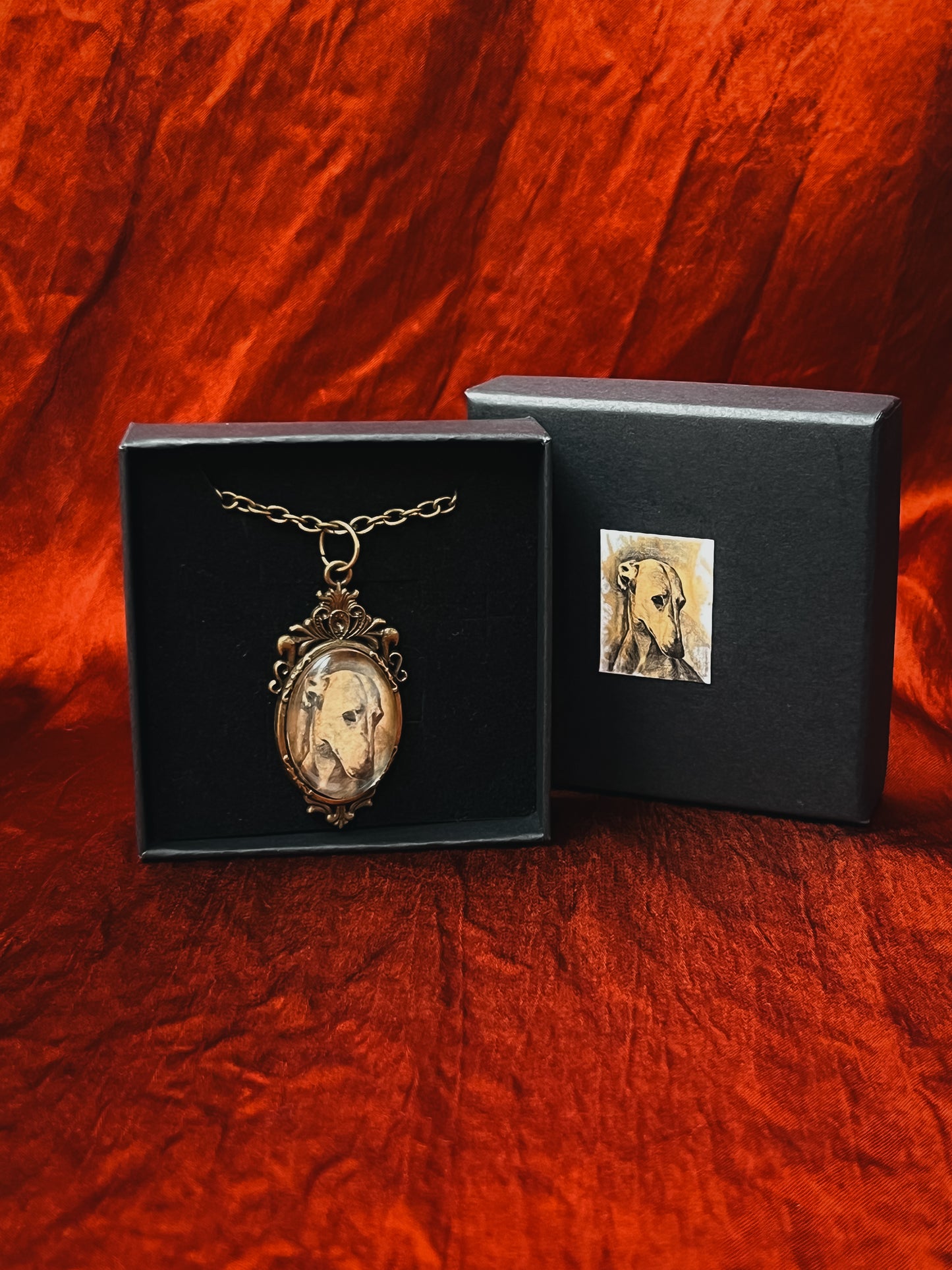 Colgante vintage con ilustración