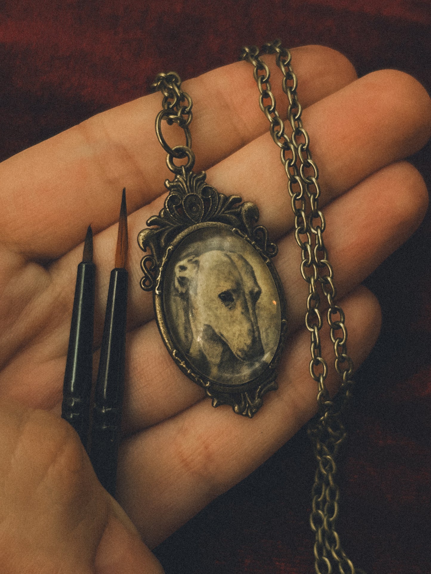 Colgante vintage con ilustración