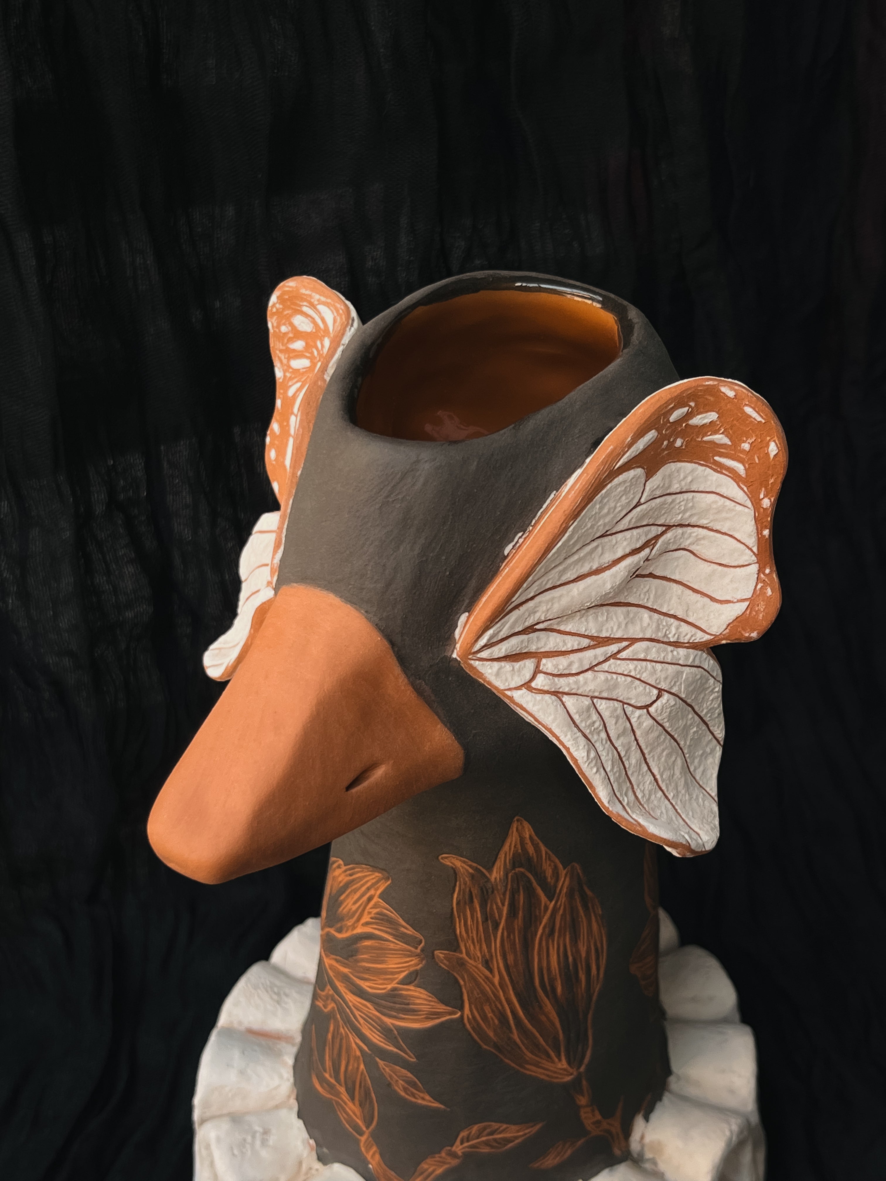 Butterfly Effect Duck Vase