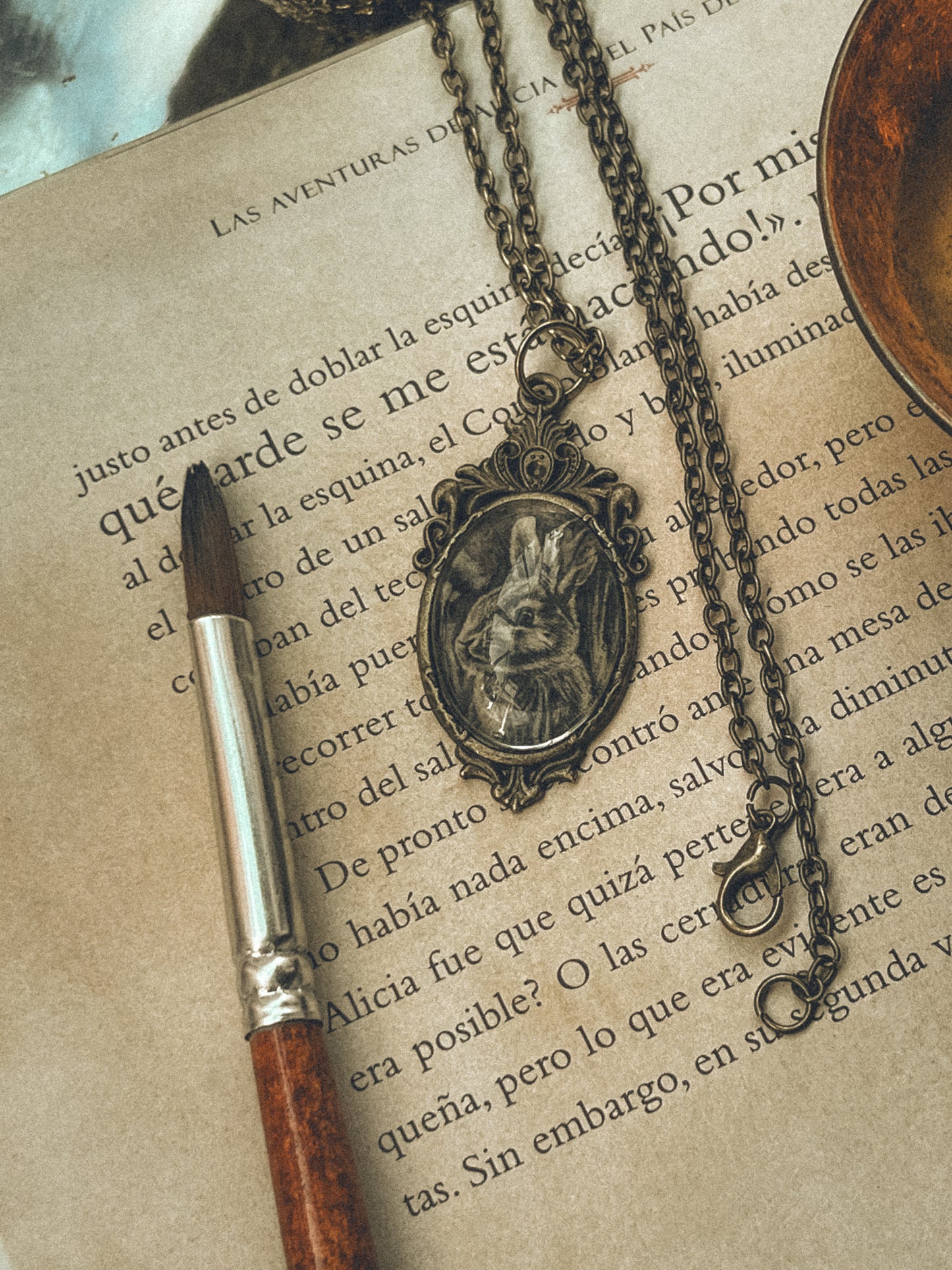 Colgante vintage con ilustración