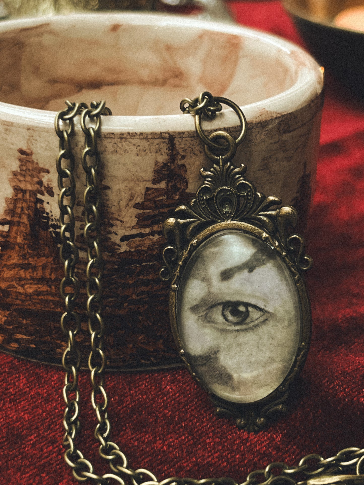 Colgante vintage con ilustración