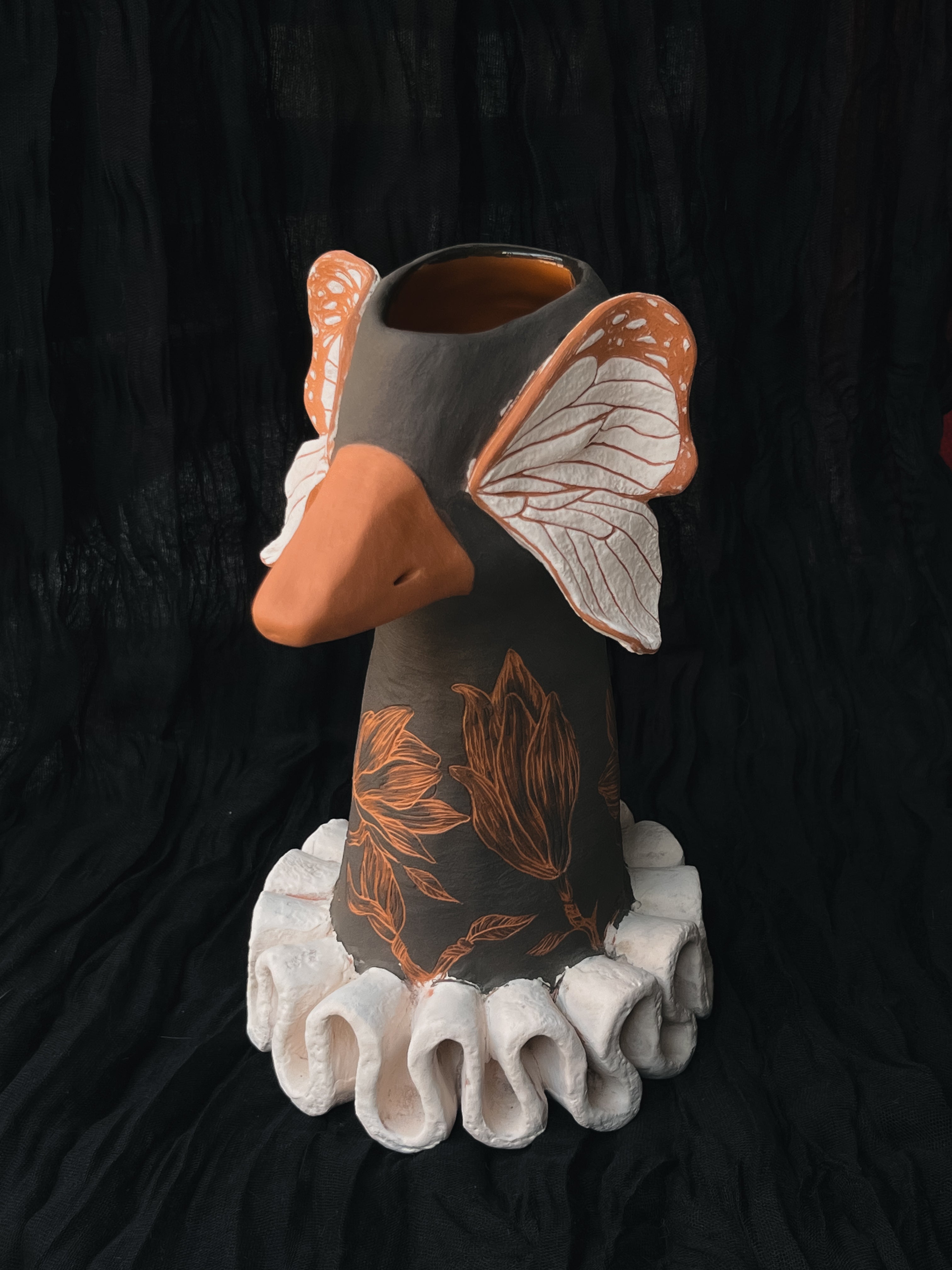 Butterfly Effect Duck Vase