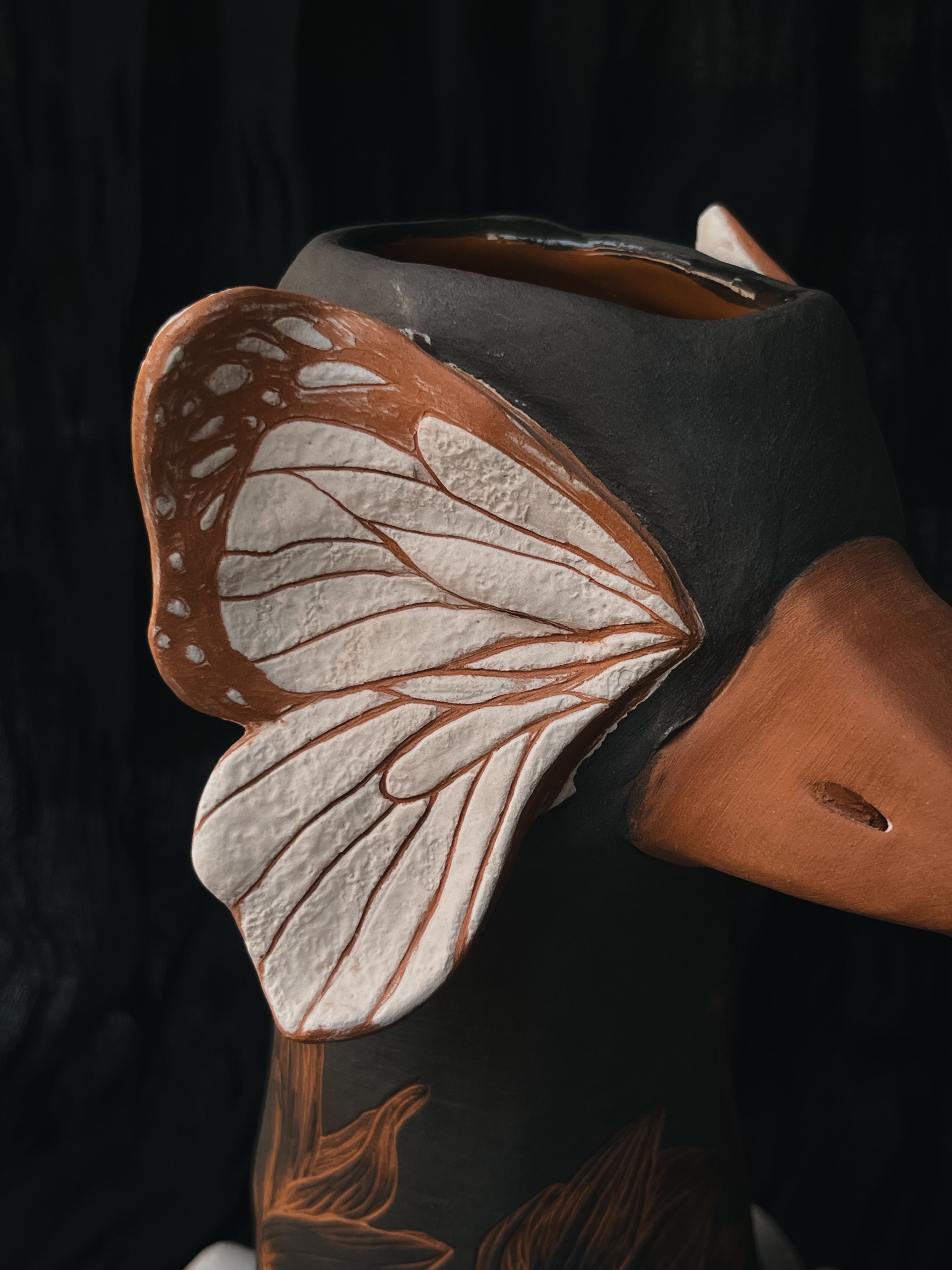 Butterfly Effect Duck Vase