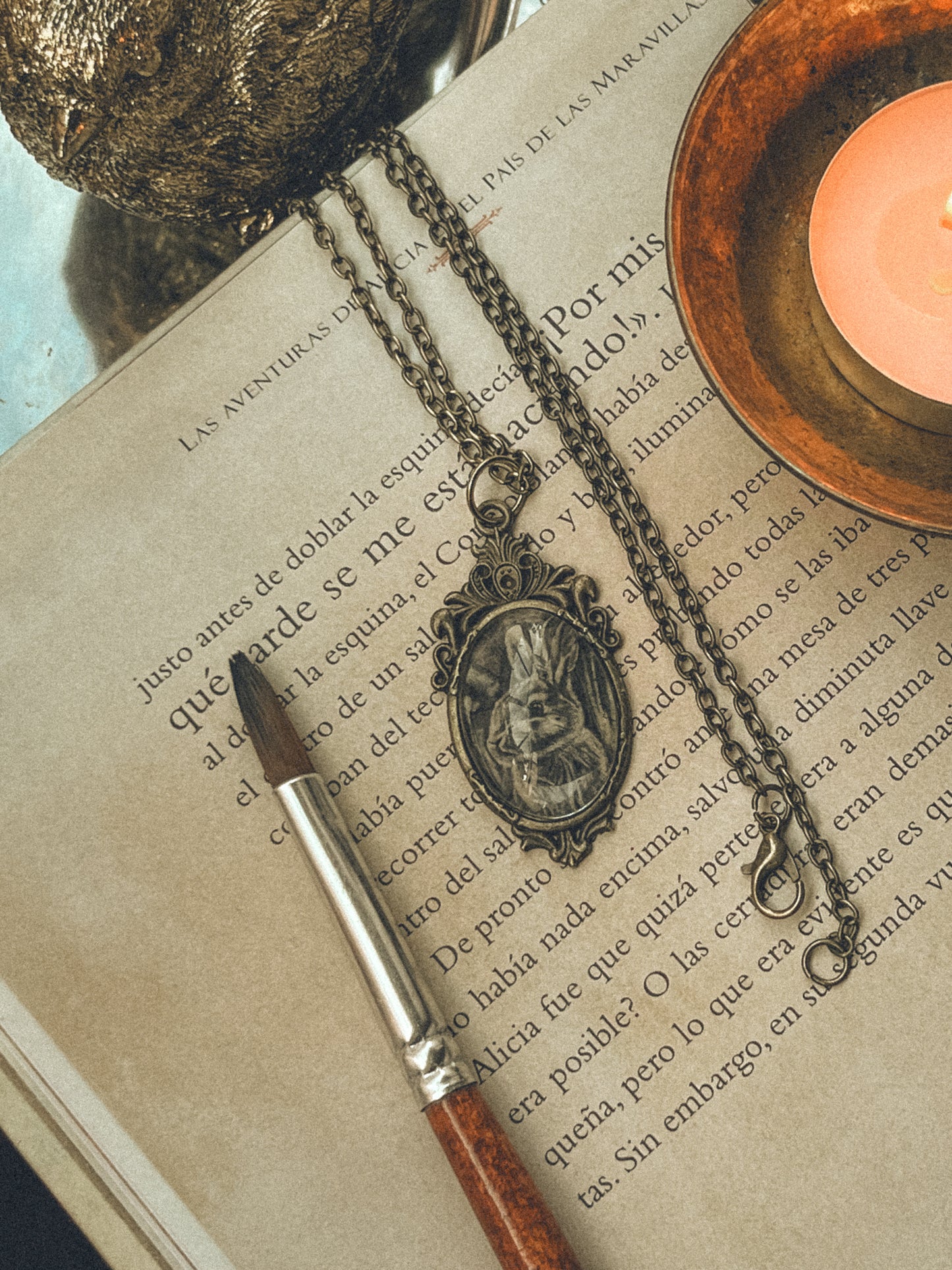 Colgante vintage con ilustración