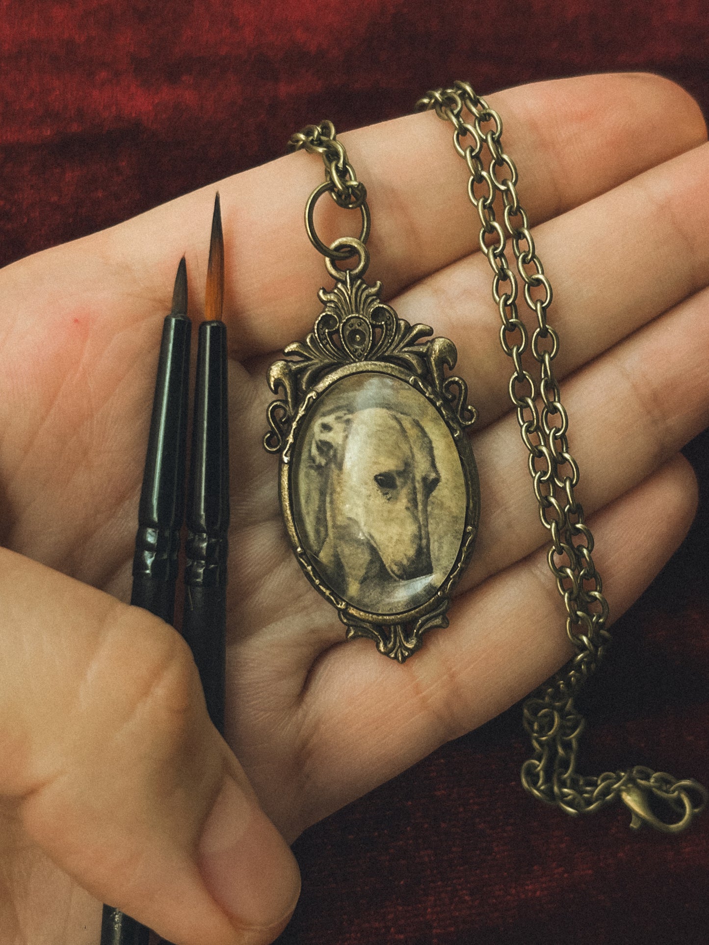 Colgante vintage con ilustración