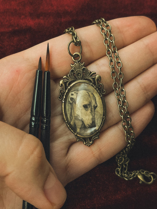 Colgante vintage con ilustración